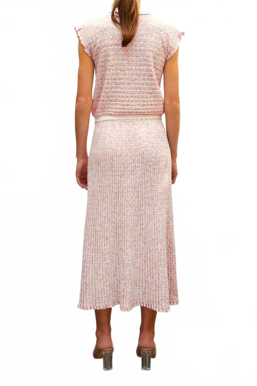 NEW MOLLI cocktail knit skirt in rose - Picture 2 of 3